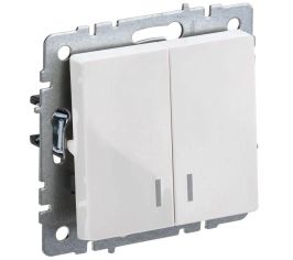 Встраиваемые выключатели, переключатели  двухклавишные