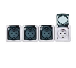 Розетки влагозащитные накладные