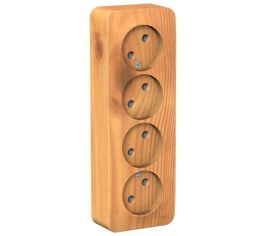 Розетки накладные четверные