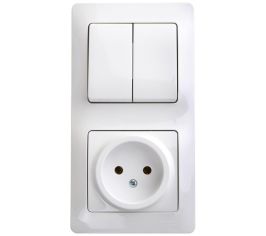 Блоки розетка-выключатель встраиваемые