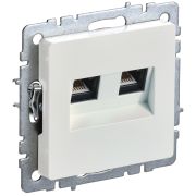 BRITE Розетка компьютерная двойная кат.5E RJ45 РК10-2-БрЖ жемчуг