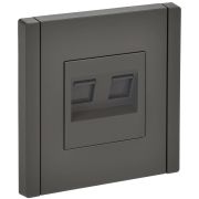 FORTE&PIANO Розетка компьютерная двойная RJ45 кат.5E FP333 серый IEK