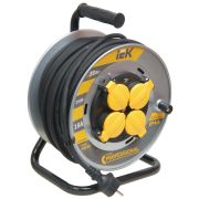 Удлинитель силовой 4 розетки шнур 30м КГ 3x2.5 УК30 с термозащитой IP44
