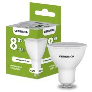 Лампа светодиодная PAR16 софит 8Вт 230В 4000К GU10 GENERICA