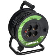 Удлинитель силовой  УК30 с термозащитой 4 места 2P+PE/30м 3х1.5мм2 GENERICA