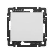 Выключатель 1-клавишный проходной схема 6 10А безвинтовое крепление белый VALENA