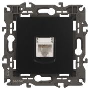 Розетка компьютерная 1-м Elegance 14-3107-05 RJ45 IP20 механизм антрацит Эра Б0034306