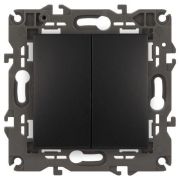 Переключатель 2-кл. СП Elegance 14-1106-05 10А IP20 250В 10AX механизм антрацит Эра Б0034247