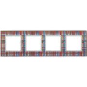 Рамка 4-м 14-5104-00 стекло Elegance прозрачный+бел. ЭРА Б0034523