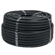 Труба гофрированная d20мм с протяжкой безгалоген. трудногорючая (FRHF) черн. (уп.100м) Plast EKF FRHF-20