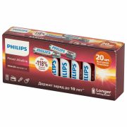 Элемент питания алкалиновый AAA/LR03 1.5В Power (блист. 20шт) Philips Б0064654