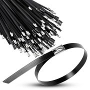 Хомут кабельный 7.9х400 сталь ANSI 304 с покрытием TOKOV ELECTRIC TKE-HM304-7.9-400-C/100