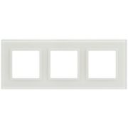 Рамка 3-м Elegance 14-5103-01М для розеток и выключателей стекло матов. бел. Эра Б0065836