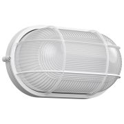 Светильник НПП1202 белый/овал с решеткой 100 Вт IP54