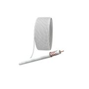 Кабель коаксиальный RG-6U 75 Ом Cu,  оплётка Cu 64% PVC белый 100м R-64-PVC100