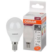 Лампа светодиодная шар LED 7 Вт E14 4000К 560Лм 220 В (замена 60Вт) OSRAM