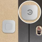 Звонок дверной беспроводной на батарейках 6 мелодий 100м IP44 с регулятором громкости белый 2АА/СR2032 90666