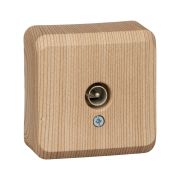 ЭТЮД Розетка телевизионная TV наружная IP20 сосна