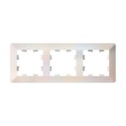 ATLASDESIGN AIR 3-постовая РАМКА, ЖЕМЧУГ/дымчатый белый