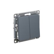 ATLASDESIGN 2-клавишный ВЫКЛЮЧАТЕЛЬ, сх.5, 10АХ, быстрозажимные клеммы, ГРИФЕЛЬ