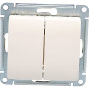 GLOSSA Выключатель двухклавишный в рамку бежевый схема 5