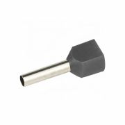 Наконечник-гильза двойная с изолир.фланцем 4 кв.мм серый (НШВИ2)