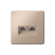 ARTGALLERY РОЗЕТКА двойная компьютерная RJ45+RJ45, кат. 5е, механизм, ПЕСОЧНЫЙ