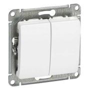 GLOSSA Выключатель двухклавишный в рамку белый сх.5