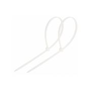 Хомут-стяжка кабельная нейлоновая 350x4,8 мм, белая, 100 шт