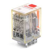 Реле промежуточное, тест-кнопка с блокировкой