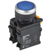 Кнопка d=22мм 1NO+1NC синяя MASTER