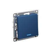 ATLASDESIGN 1-клавишный ПЕРЕКЛЮЧАТЕЛЬ с подсветкой, сх.6а, 10АХ, быстрозажимные клеммы, АКВАМАРИН