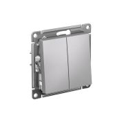 ATLASDESIGN 2-клавишный ВЫКЛЮЧАТЕЛЬ, сх.5, 10АХ, быстрозажимные клеммы, АЛЮМИНИЙ