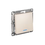 ATLASDESIGN 1-клавишный ВЫКЛЮЧАТЕЛЬ с подсветкой , сх.1а, 10АХ, быстрозажимные клеммы,БЕЖЕВЫЙ