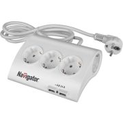 Удлинитель бытовой 5х1.8м с заземлением 16А ПВС 3х1.00 USB