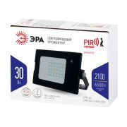 Прожектор светодиодный ДО-30 Вт 6500К 2100 ЛмIP65 200-240В встроенный датчик движения черный 30w холодный корпус LPR-041-1-65K-030