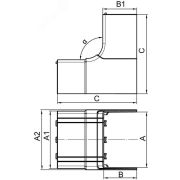 Угол внутренний изменяемый 80x40 70-120 градусов NIAV IN-Liner