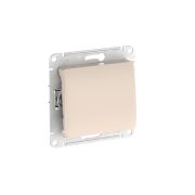 GLOSSA 1-клавишный ПЕРЕКЛЮЧАТЕЛЬ, сх.6, 10АХ, быстрозажимные клеммы, БЕЖЕВЫЙ