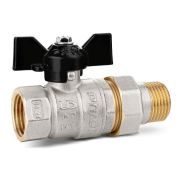 Кран шаровой со сгоном (американка) бабочка ВН Ду25 Ру40 (1')