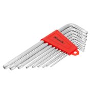 Набор ключей имбусовых TORX, 9 шт., T10-T50, CrV, удлиненные, сатин.