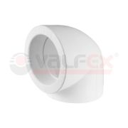 Угольник 50 мм 90 град., полипропиленовый PPR, белый