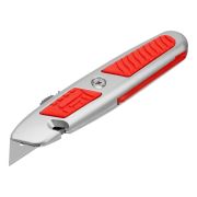 Нож, выдвижное трапециевидное лезвие, отделение для лезвий, метал.корпус