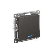 ATLASDESIGN 1-клавишный ВЫКЛЮЧАТЕЛЬ с подсветкой, сх.1а, 10АХ, механизм, БАЗАЛЬТ