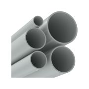 Труба гладкая жесткая ПВХ 20мм легкая серая (2м)