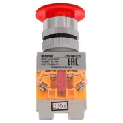 Кнопка красная с фиксацией AEAL-22 Гриб с подсветкой неон 220В ВK-22