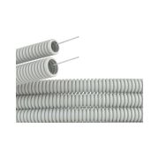 Труба гофрированная ПВХ 20 мм с протяжкой легкая серая (100м)