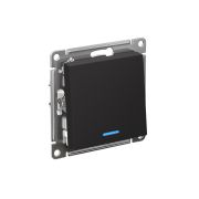 ATLASDESIGN 1-клавишный ВЫКЛЮЧАТЕЛЬ с подсветкой ,сх.1а, 10АХ, быстрозажимные клеммы, КАРБОН