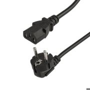 Шнур сетевой, евровилка угловая - евроразъем С13, кабель 3x0,75 кв мм, 1,8 м