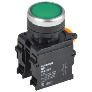 Кнопка d=22мм 1NO+1NC зелёная MASTER
