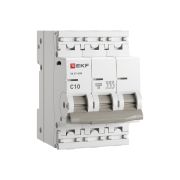 Выключатель автоматический трехполюсный 3P 10А (C) 4.5kA ВА 47-63N M634310C PROXIMA EKF